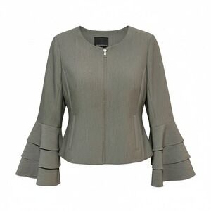 Banana Republic Office Siren Ruffle Sleeve Blazer Jacket Womens 8 Power Dressing
